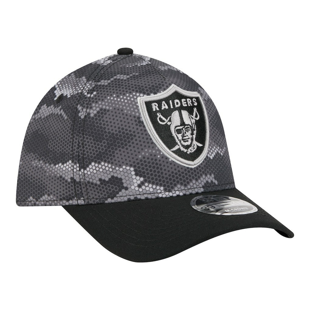 Las Vegas Raiders New Era Camo A-Frame 39THIRTY Flex Hat