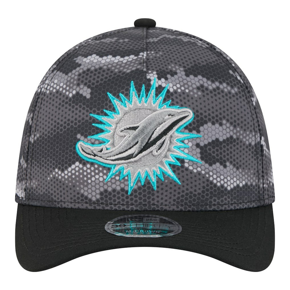 Miami Dolphins New Era Camo A-Frame 39THIRTY Flex Hat