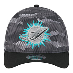 Miami Dolphins New Era Camo A-Frame 39THIRTY Flex Hat