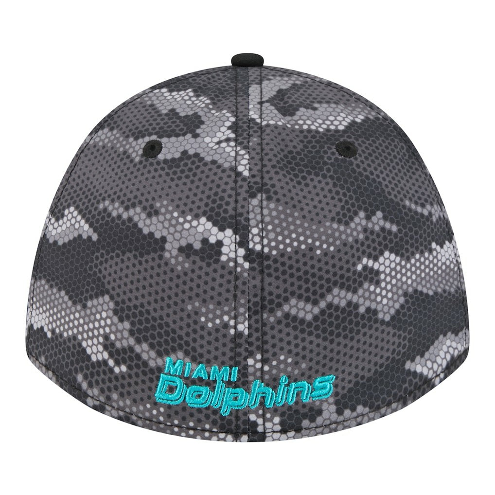 Miami Dolphins New Era Camo A-Frame 39THIRTY Flex Hat