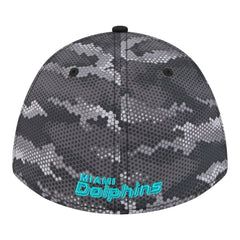 Miami Dolphins New Era Camo A-Frame 39THIRTY Flex Hat