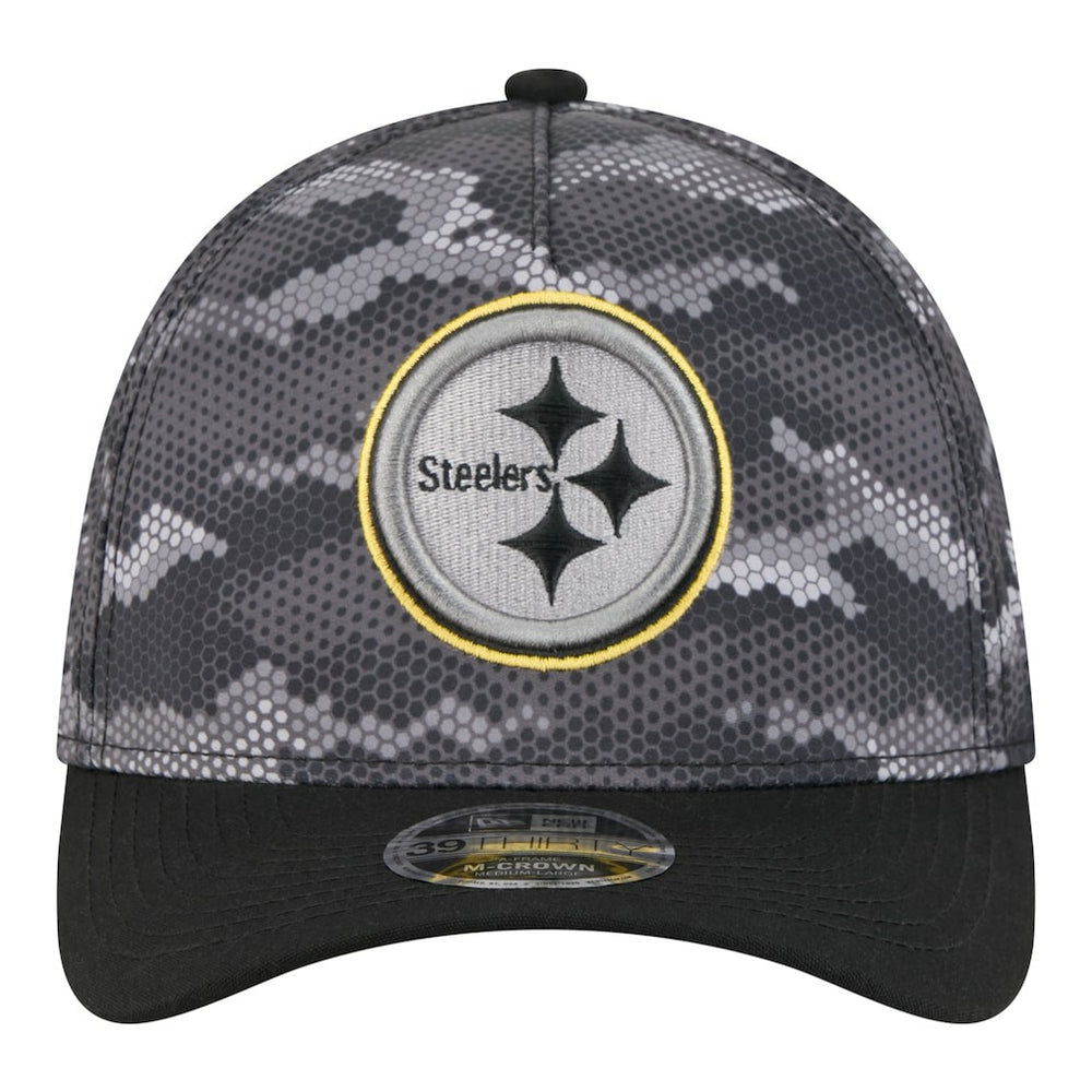 Pittsburgh Steelers New Era Camo A-Frame 39THIRTY Flex Hat