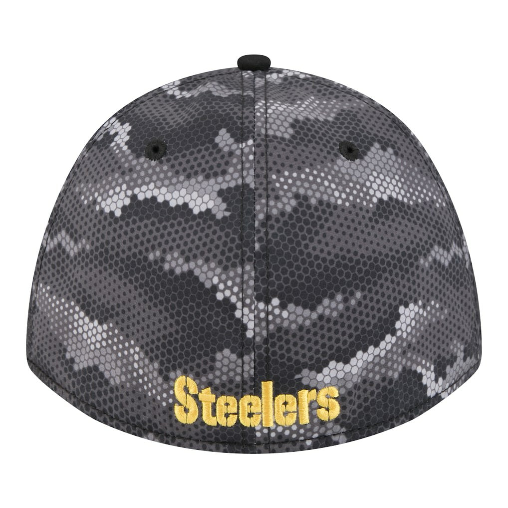 Pittsburgh Steelers New Era Camo A-Frame 39THIRTY Flex Hat