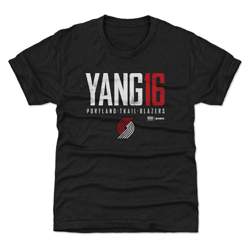 Yang Hansen Portland Trail Blazers 500 Level Youth Elite Name & Number T-Shirt Discount