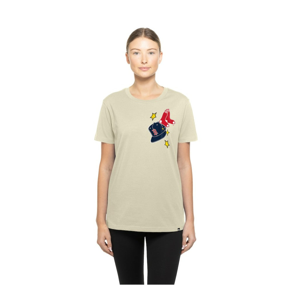 Boston Red Sox New Era Women's Stars & Cap T-Shirt | MLB Shop