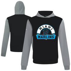 Miami Marlins Levelwear Throwback Ultimate Banner Arch Hoodie | MLB Outlet
