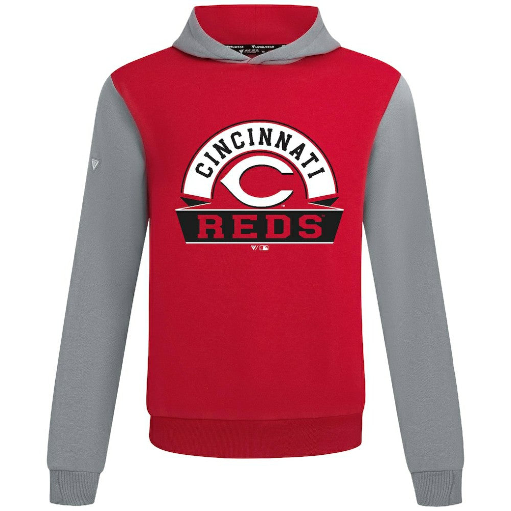 Cincinnati Reds Levelwear Throwback Ultimate Banner Arch Hoodie | MLB Outlet