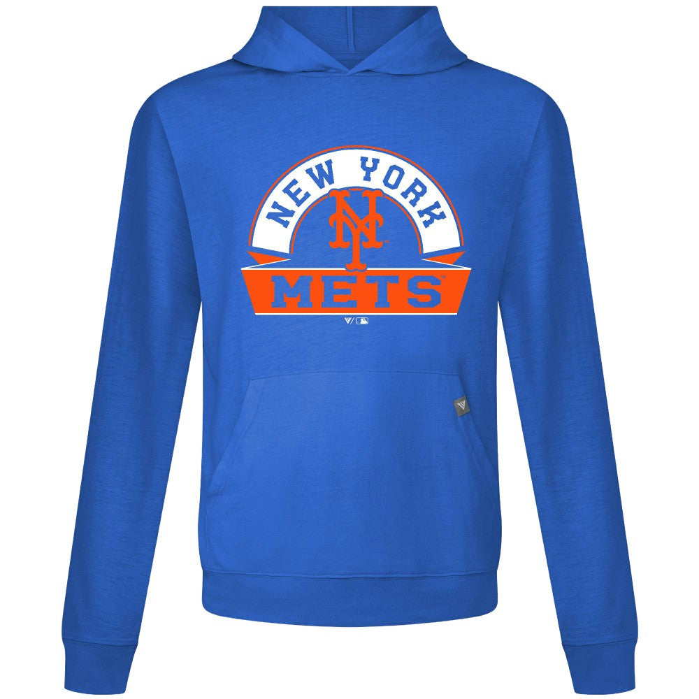 New York Mets Levelwear Relay Banner Arch Pullover Hoodie | MLB New