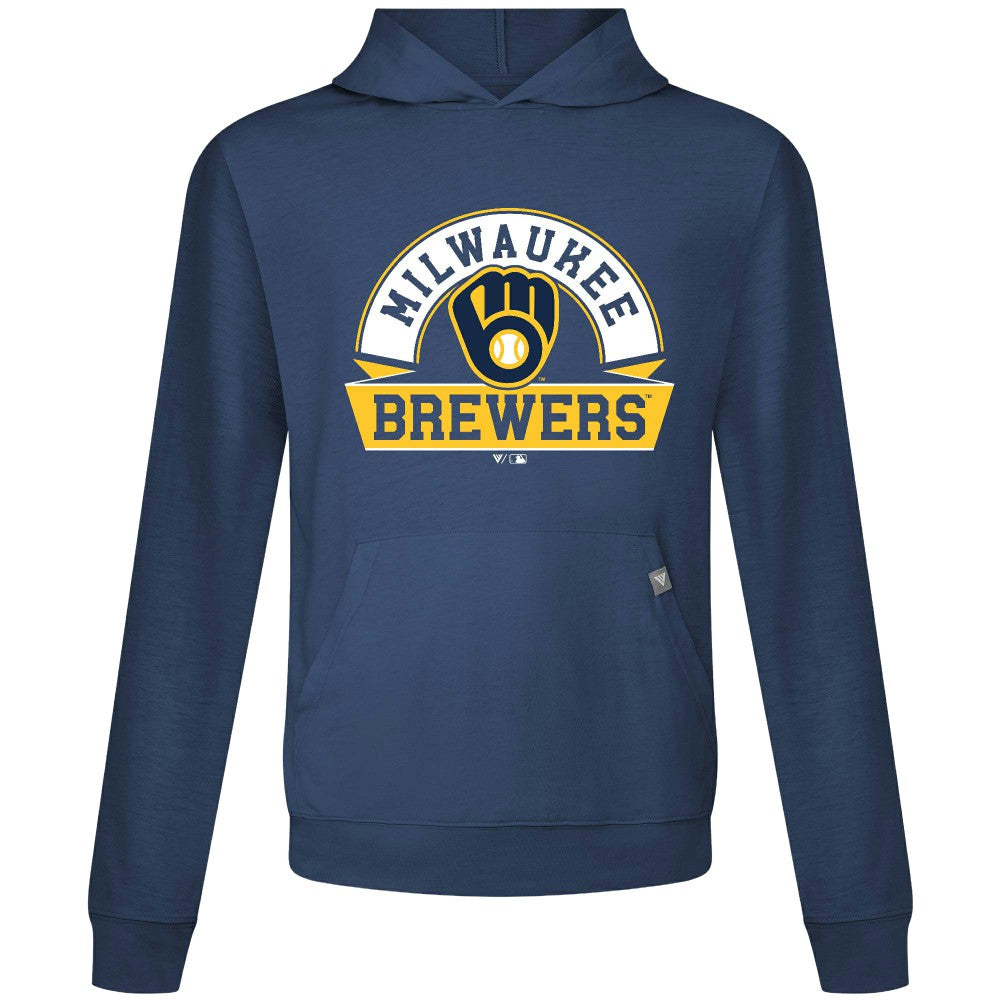 Milwaukee Brewers Levelwear Relay Banner Arch Pullover Hoodie | MLB New