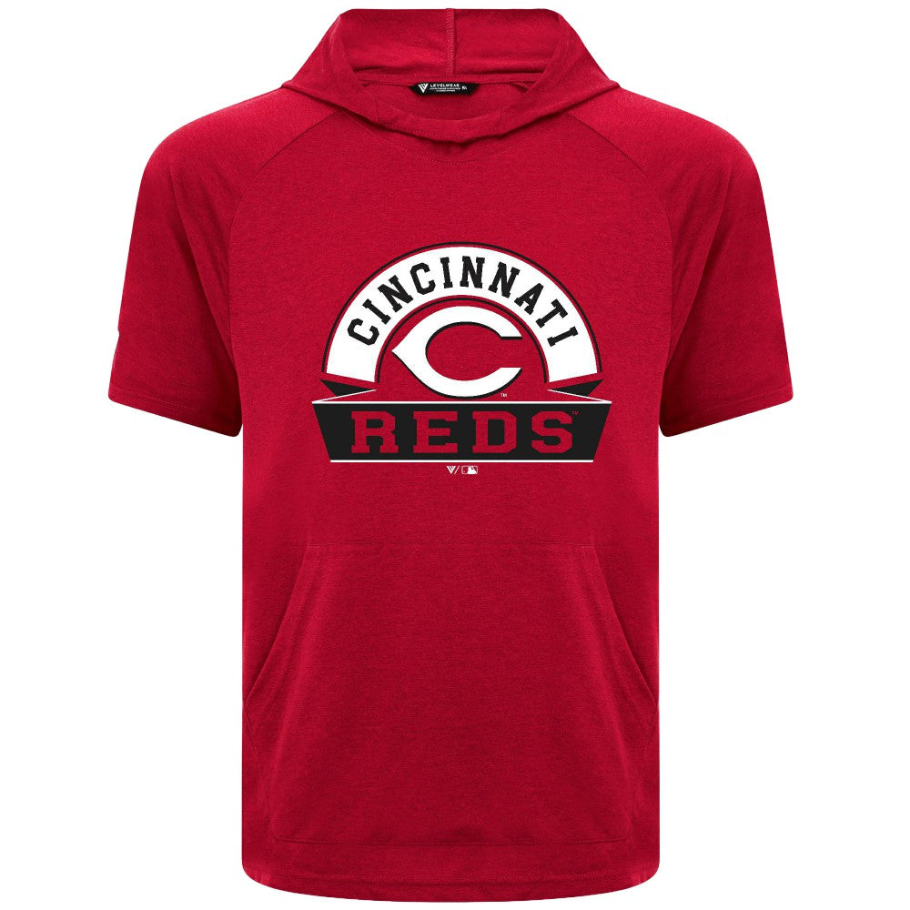 Cincinnati Reds Levelwear Phase Banner Arch Hoodie T-Shirt | MLB Online