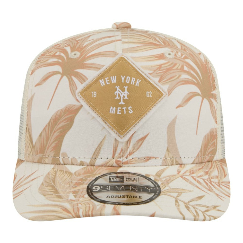 New York Mets New Era Tonal Palm 9SEVENTY Adjustable Trucker Hat | MLB Discount