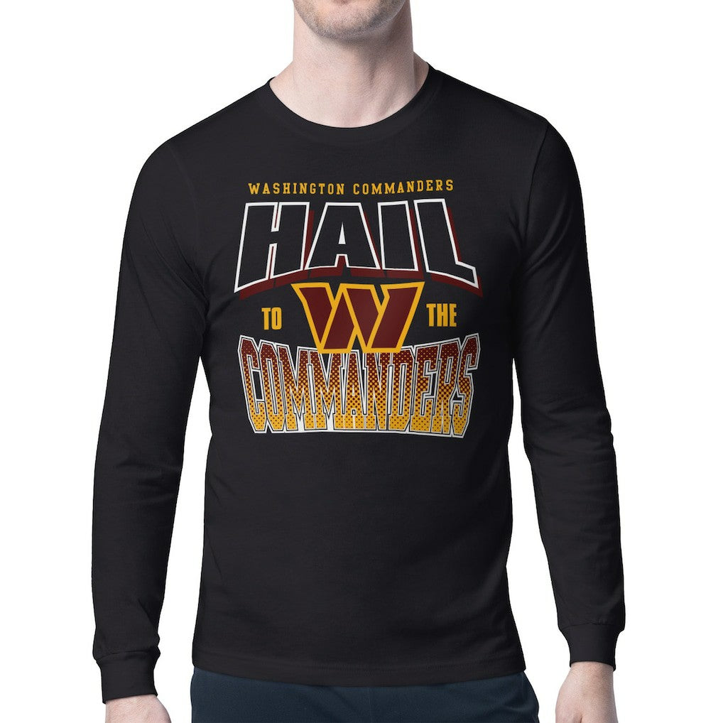Washington Commanders  Starter Comic Style Slogan Long Sleeve T-Shirt