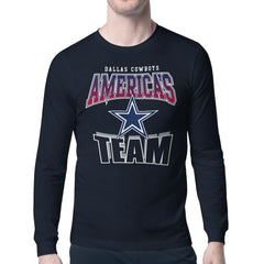 Dallas Cowboys  Starter Comic Style Slogan Long Sleeve T-Shirt