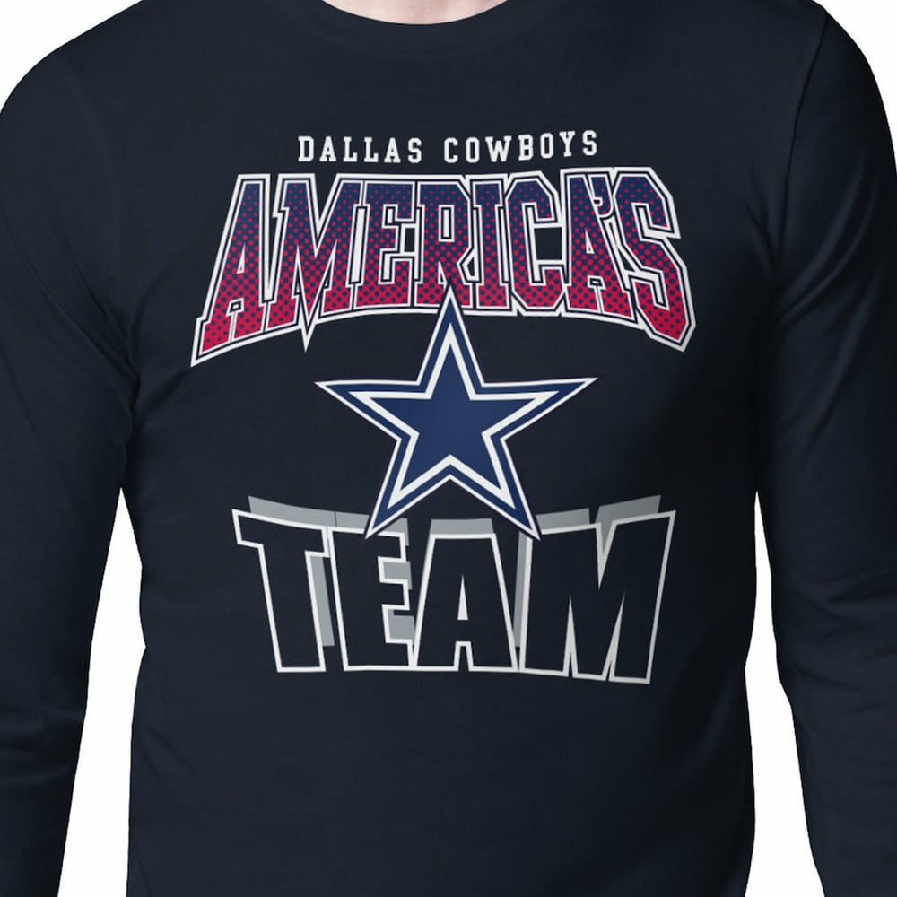 Dallas Cowboys  Starter Comic Style Slogan Long Sleeve T-Shirt