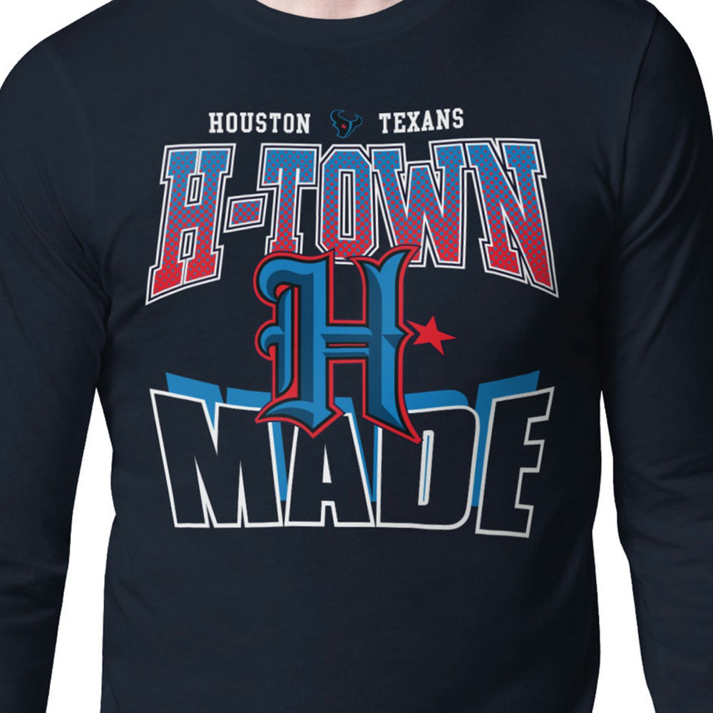 Houston Texans  Starter Comic Style Slogan Long Sleeve T-Shirt