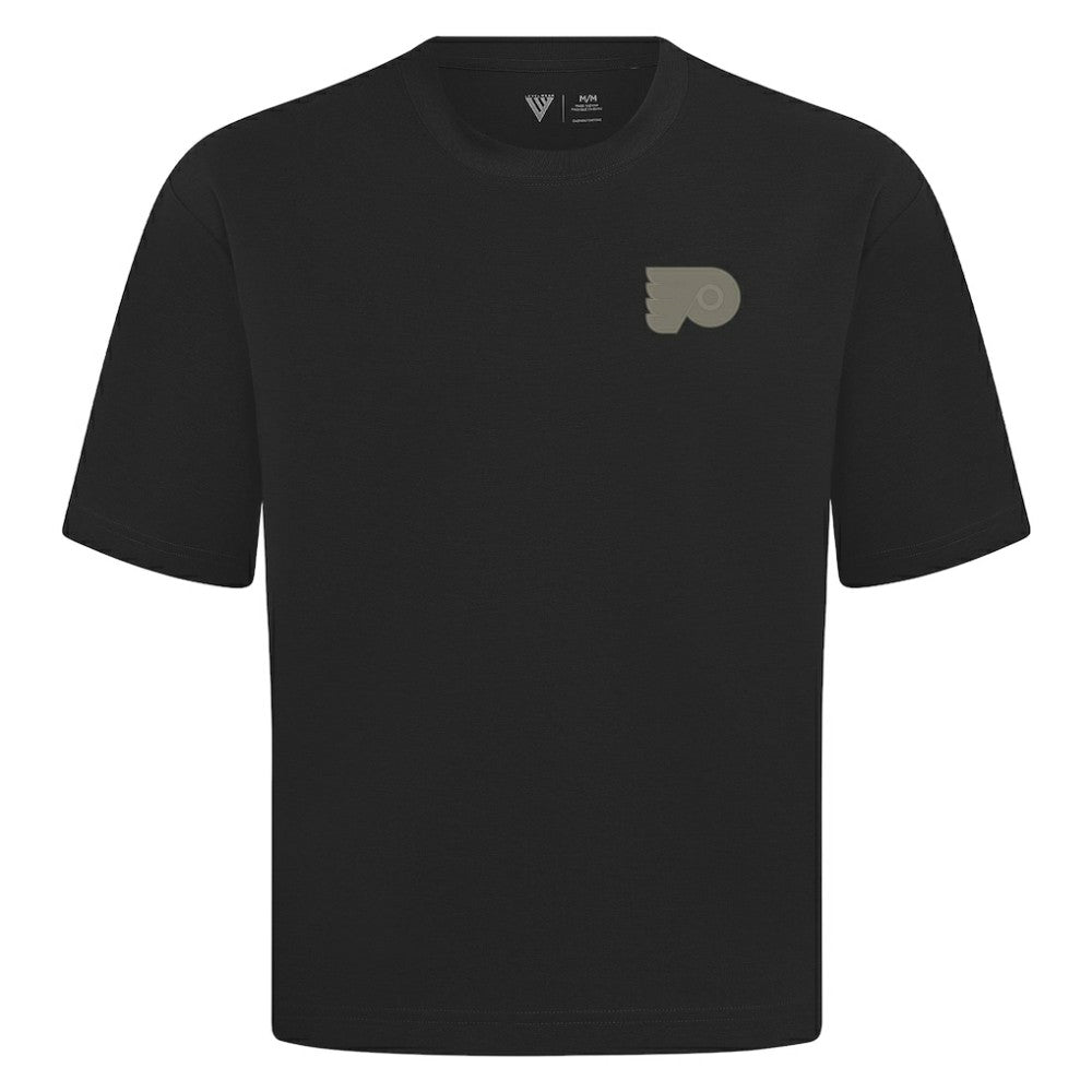 Philadelphia Flyers Levelwear Copper Oversized Luxe Signature Knit T-Shirt On Sale