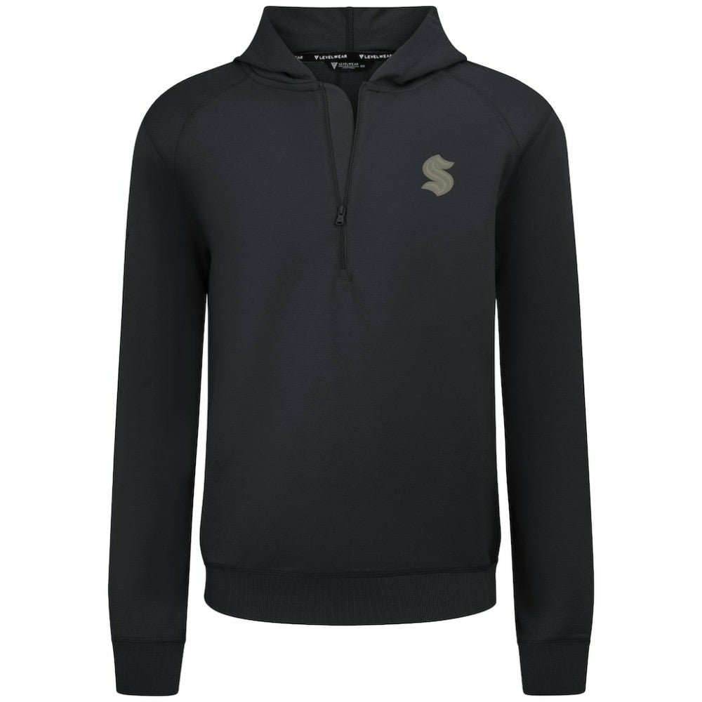 Seattle Kraken Levelwear Technic Quarter-Zip Pullover Hoodie Outlet