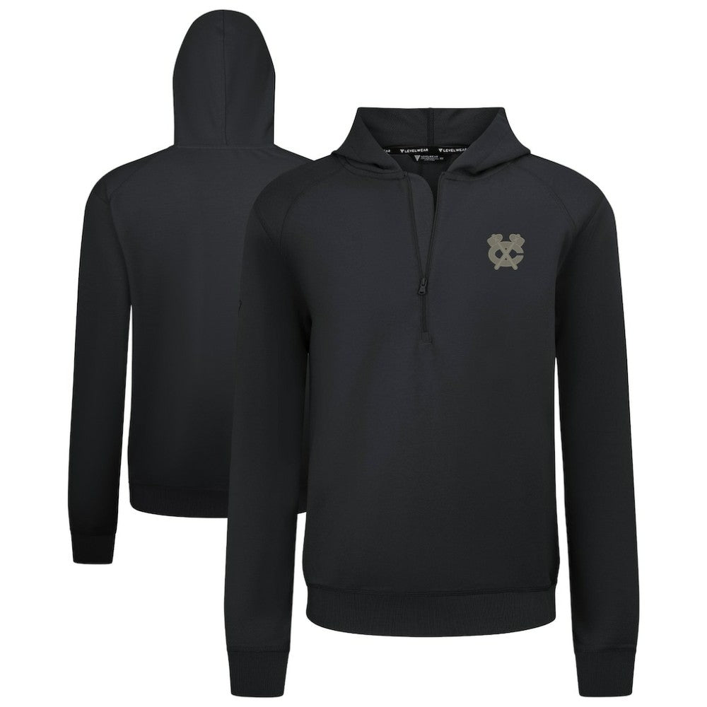 Chicago Blackhawks Levelwear Technic Quarter-Zip Pullover Hoodie For Sale