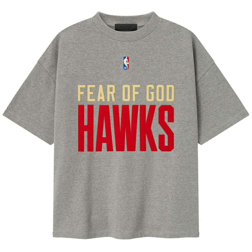 Atlanta Hawks Fear of God x NBA Unisex 90s T-Shirt New