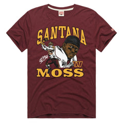 Washington Commanders  Santana Moss  Homage Unisex Retired Player Classic Caricature T-Shirt