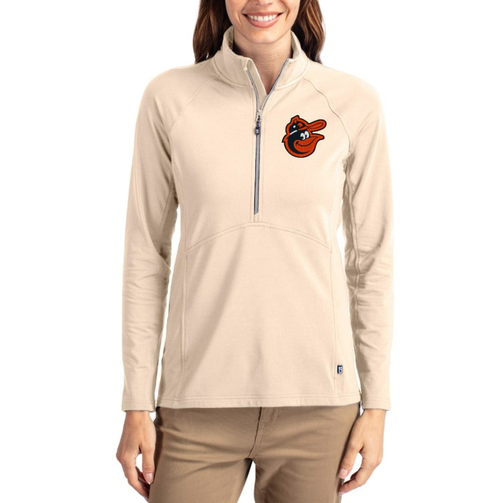 Baltimore Orioles Cutter & Buck Women's Cooperstown Collection Adapt Eco Knit Stretch Half-Zip Pullover | MLB Online
