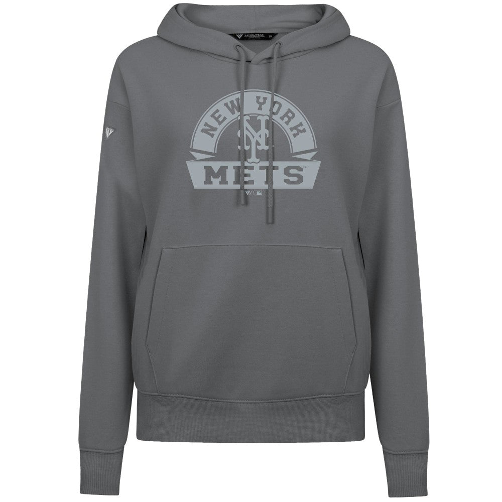 New York Mets Levelwear Women's Adorn Banner Arch Hoodie | MLB Shop