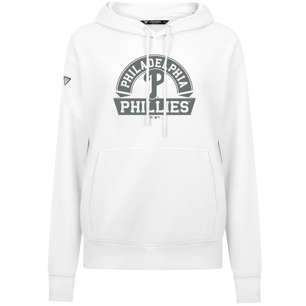 Philadelphia Phillies Levelwear Women's Adorn Banner Arch Hoodie | MLB Outlet