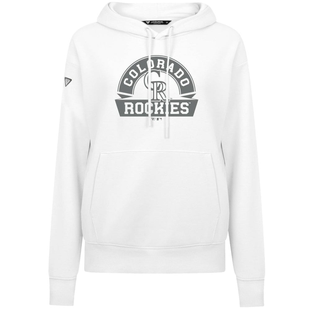 Colorado Rockies Levelwear Women's Adorn Banner Arch Hoodie | MLB Discount