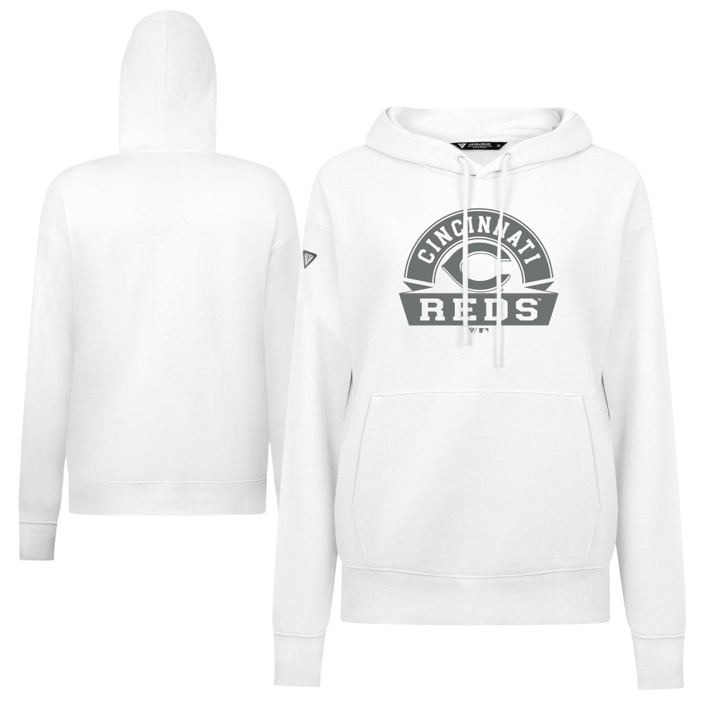 Cincinnati Reds Levelwear Women's Adorn Banner Arch Hoodie | MLB On Sale