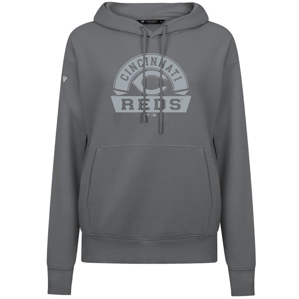 Cincinnati Reds Levelwear Women's Adorn Banner Arch Hoodie | MLB US