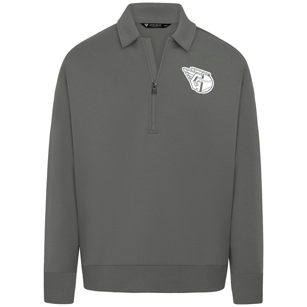 Cleveland Guardians Levelwear Women's Canmore Chenille Logo Quarter-Zip Top | MLB Shop