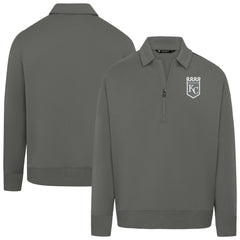 Kansas City Royals Levelwear Women's Canmore Chenille Logo Quarter-Zip Top | MLB Outlet