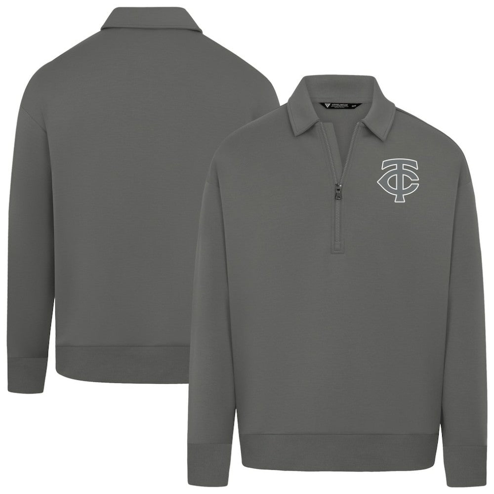 Minnesota Twins Levelwear Women's Canmore Chenille Logo Quarter-Zip Top | MLB Online
