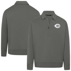 Cincinnati Reds Levelwear Women's Canmore Chenille Logo Quarter-Zip Top | MLB US