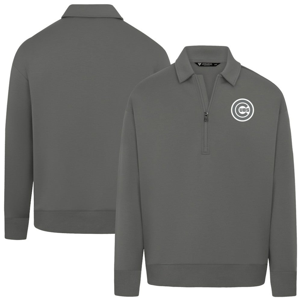 Chicago Cubs Levelwear Women's Canmore Chenille Logo Quarter-Zip Top | MLB Outlet