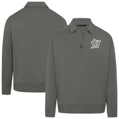 Miami Marlins Levelwear Women's Canmore Chenille Logo Quarter-Zip Top | MLB Shop