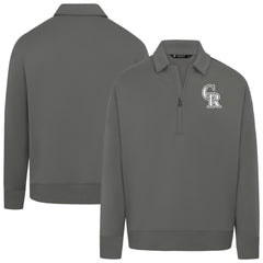 Colorado Rockies Levelwear Women's Canmore Chenille Logo Quarter-Zip Top | MLB Sale