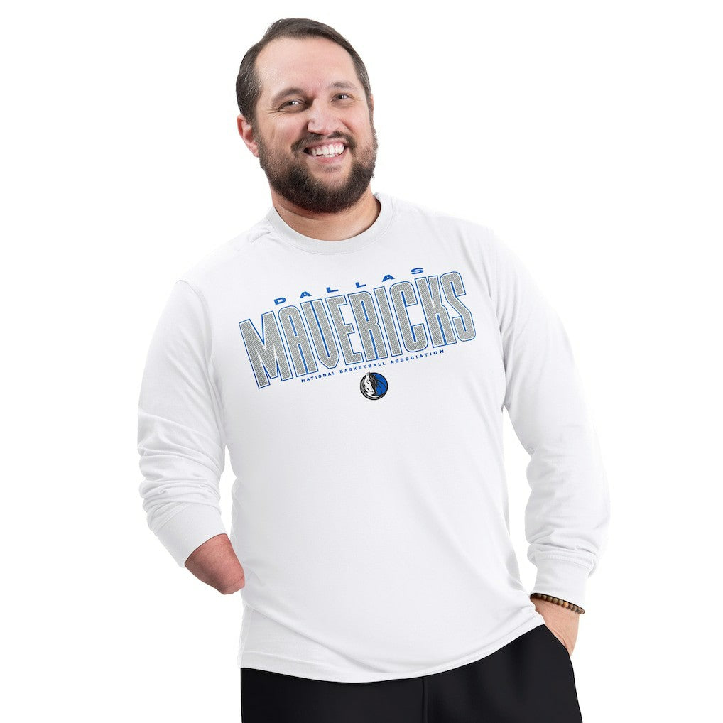 Dallas Mavericks G-III Sports by Carl Banks Adaptive Printed Mesh Effect Long Sleeve T-Shirt sale New