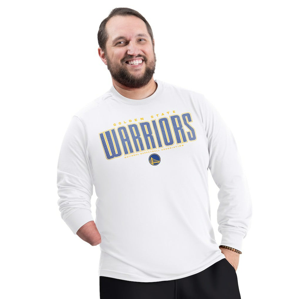 Golden State Warriors G-III Sports by Carl Banks Adaptive Printed Mesh Effect Long Sleeve T-Shirt sale Online