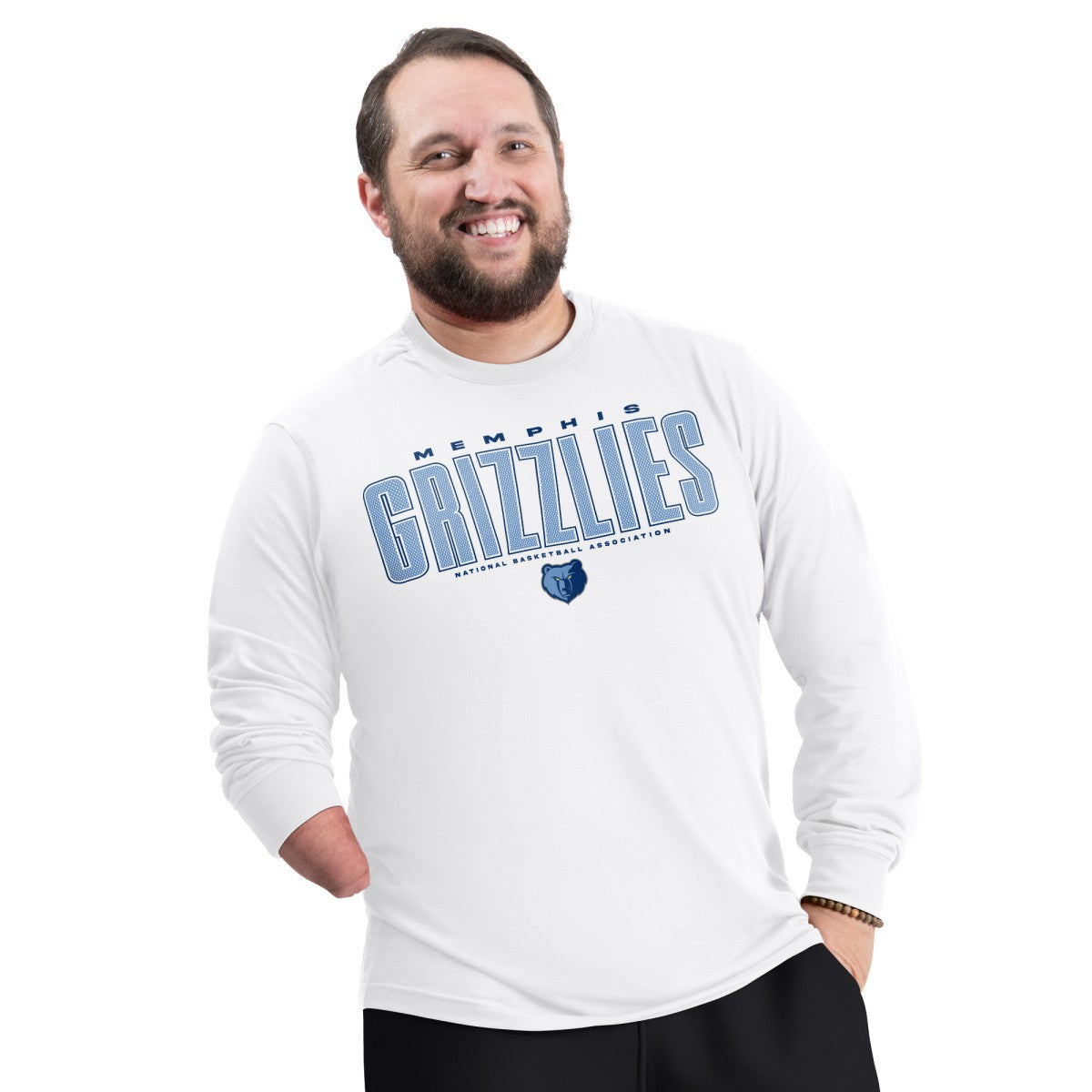 Memphis Grizzlies G-III Sports by Carl Banks Adaptive Printed Mesh Effect Long Sleeve T-Shirt For Sale