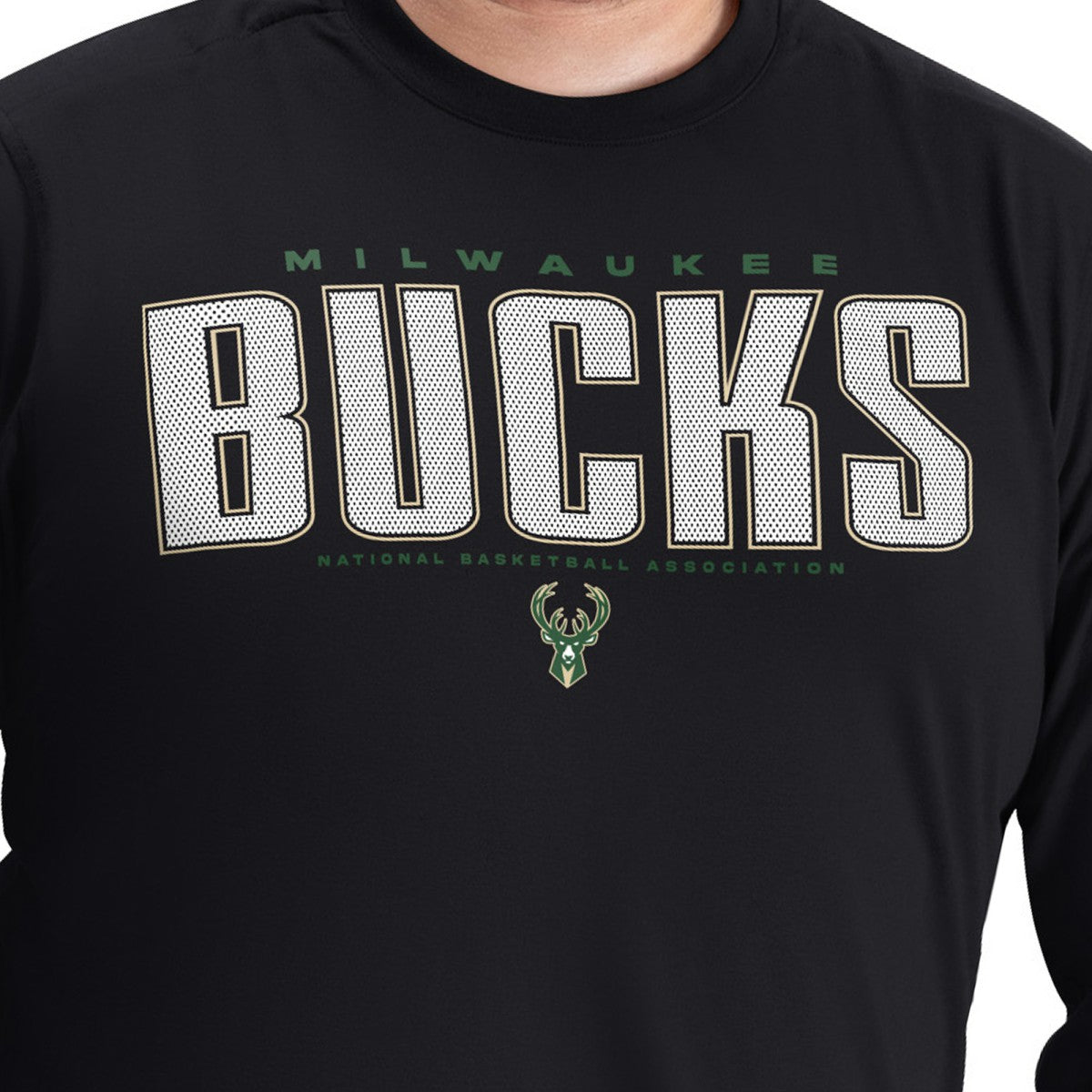 Milwaukee Bucks G-III Sports by Carl Banks Adaptive Printed Mesh Effect Long Sleeve T-Shirt Discount