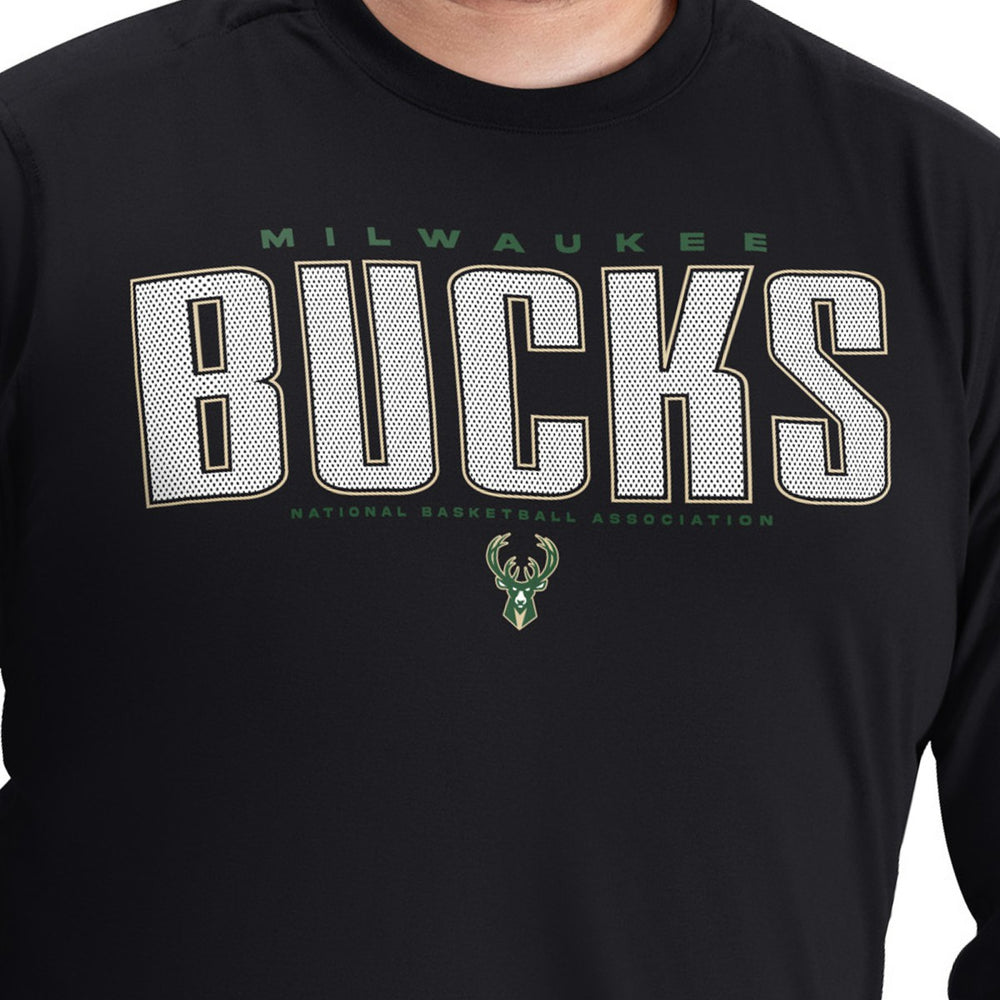 Milwaukee Bucks G-III Sports by Carl Banks Adaptive Printed Mesh Effect Long Sleeve T-Shirt Discount