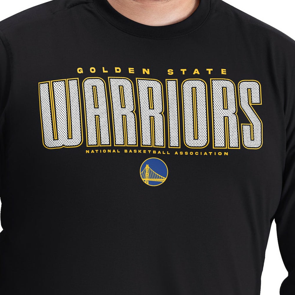 Golden State Warriors G-III Sports by Carl Banks Adaptive Printed Mesh Effect Long Sleeve T-Shirt sale Discount