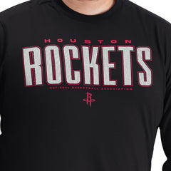 Houston Rockets G-III Sports by Carl Banks Adaptive Printed Mesh Effect Long Sleeve T-Shirt New