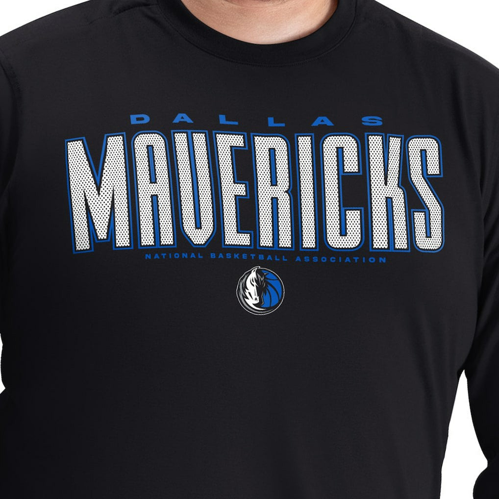 Dallas Mavericks G-III Sports by Carl Banks Adaptive Printed Mesh Effect Long Sleeve T-Shirt sale Outlet
