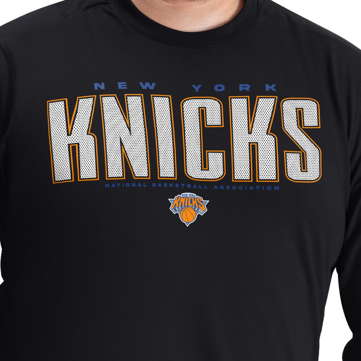 New York Knicks G-III Sports by Carl Banks Adaptive Printed Mesh Effect Long Sleeve T-Shirt Discount