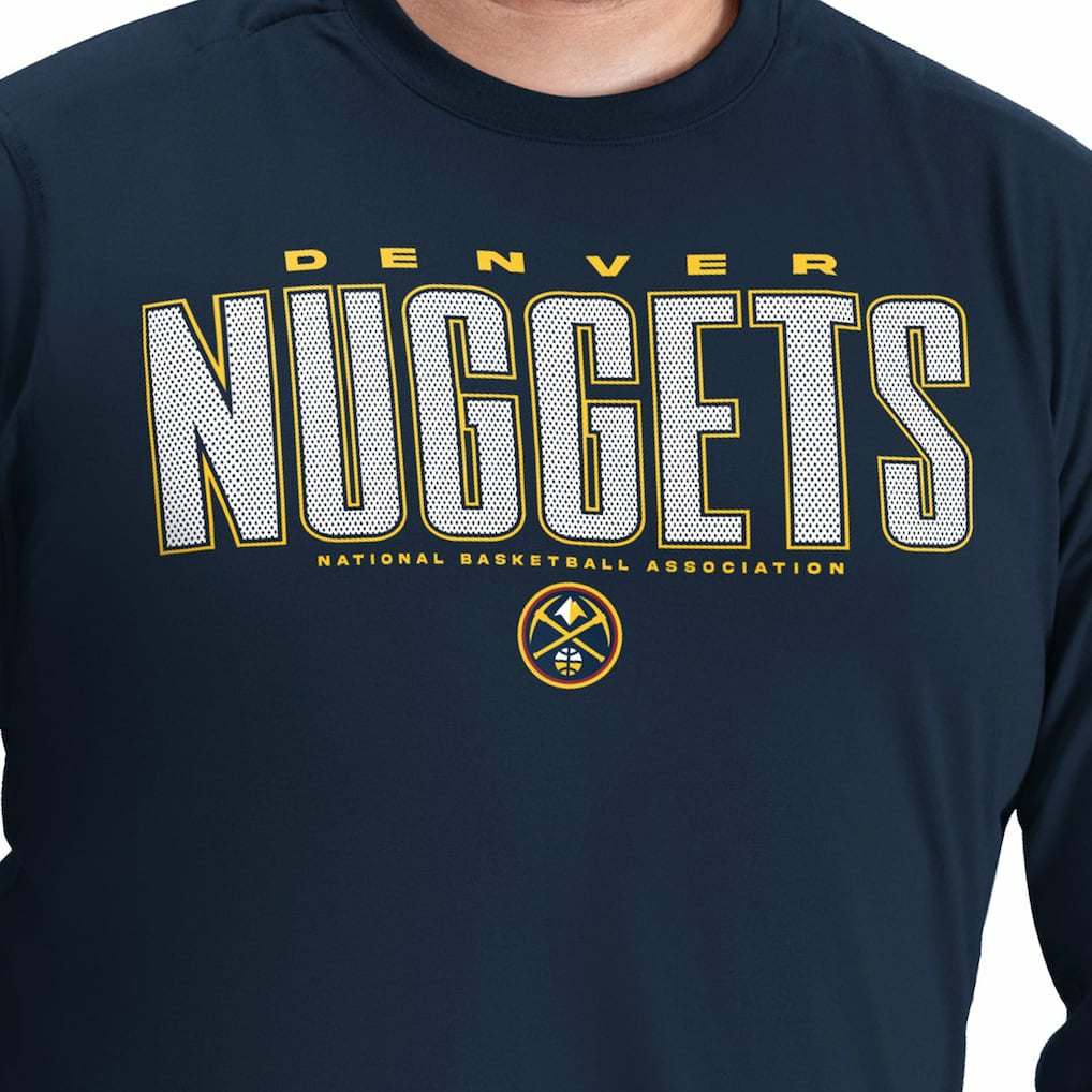 Denver Nuggets G-III Sports by Carl Banks Adaptive Printed Mesh Effect Long Sleeve T-Shirt sale Discount