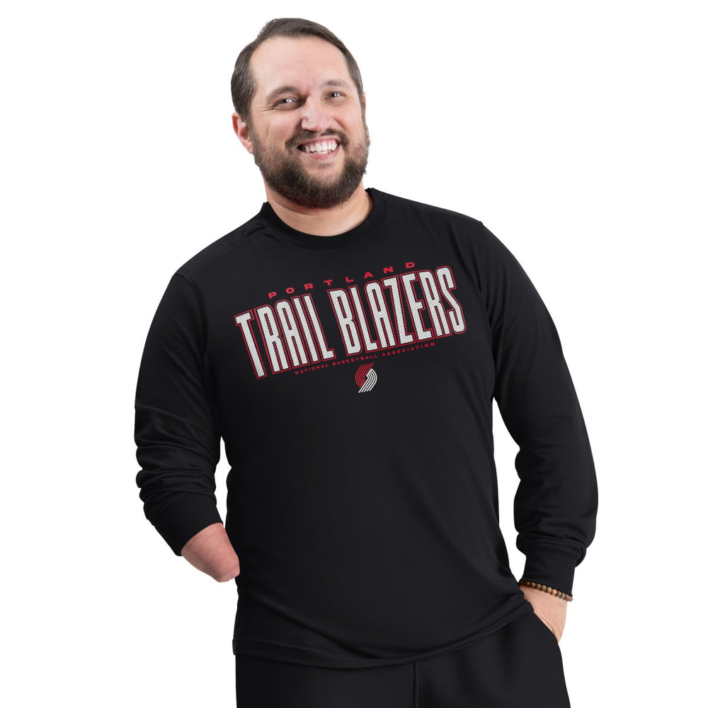 Portland Trail Blazers G-III Sports by Carl Banks Adaptive Printed Mesh Effect Long Sleeve T-Shirt Discount