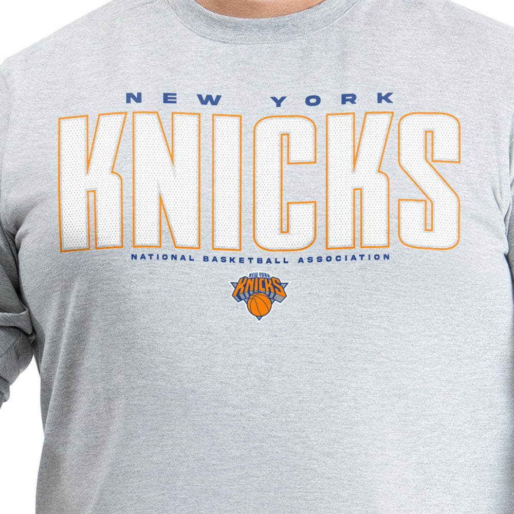 New York Knicks G-III Sports by Carl Banks Adaptive Printed Mesh Effect Long Sleeve T-Shirt New