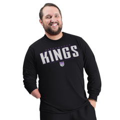 Sacramento Kings G-III Sports by Carl Banks Adaptive Printed Mesh Effect Long Sleeve T-Shirt New